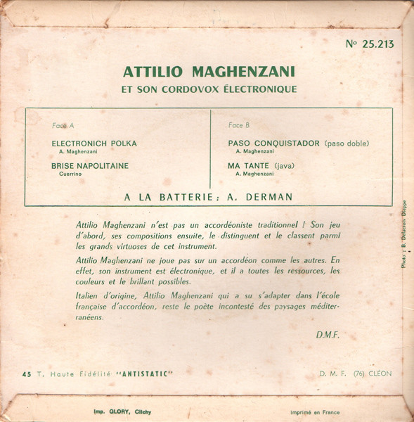 lataa albumi Attilio Maghenzani - Et Son Cordovox Électronique