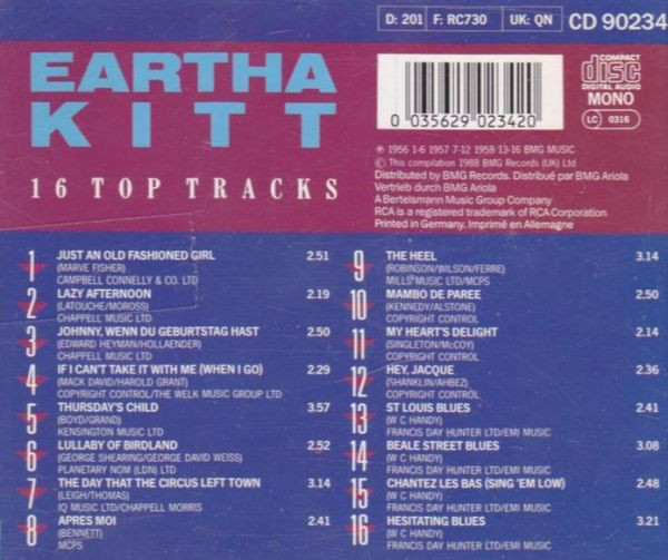 baixar álbum Eartha Kitt - 16 Top Tracks
