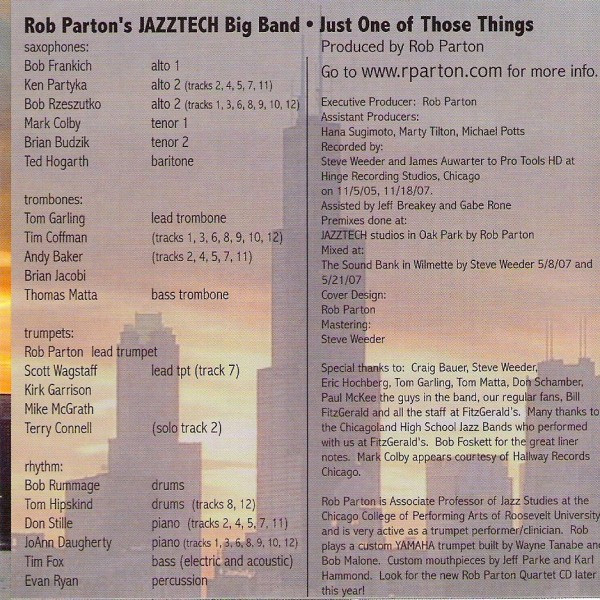 télécharger l'album Rob Parton's Jazztech Big Band - Just One Of Those Things