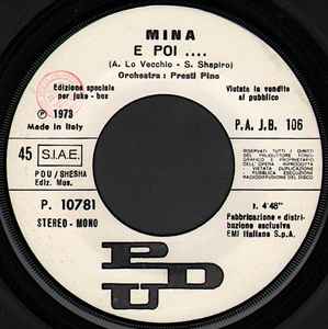 Mina – E Poi . (1973, Vinyl) - Discogs