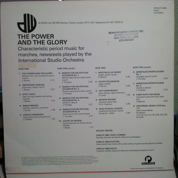 baixar álbum International Studio Orchestra - The Power And The Glory