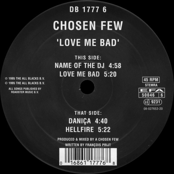 Chosen Few – Love Me Bad (1995, Vinyl) - Discogs