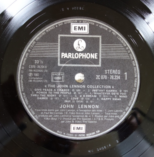 John Lennon - The John Lennon Collection | Parlophone (2C 070-78224) - 3