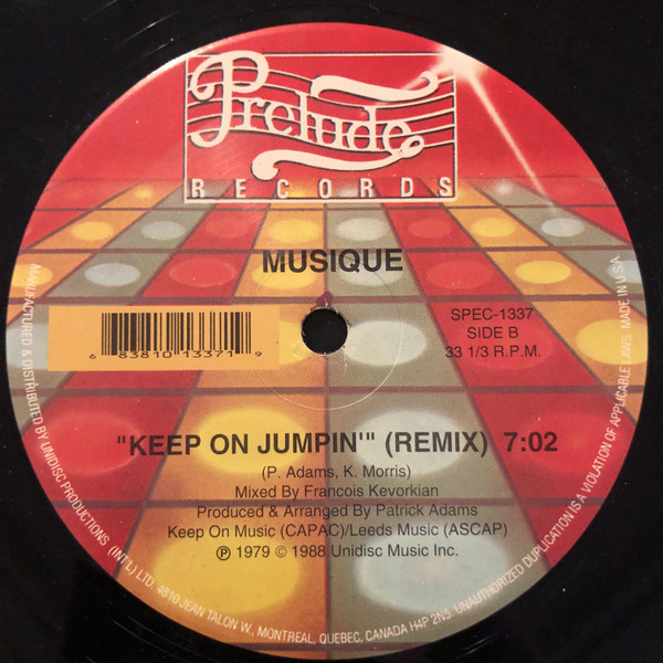 Musique - In The Bush (Remix) / Keep On Jumpin' (Remix) | Prelude Records (SPEC-1337) - 4