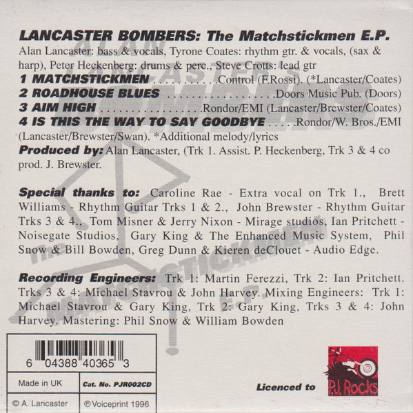 lataa albumi Alan Lancaster's Bombers - The Matchstickmen