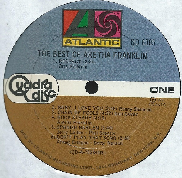 Aretha Franklin – The Best Of Aretha Franklin (1973, RI - PRC