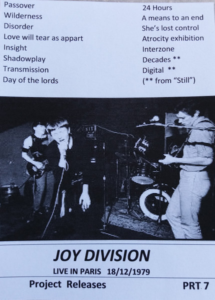 Joy Division – Live In Paris 18/12/1979 (1993, C60, Cassette