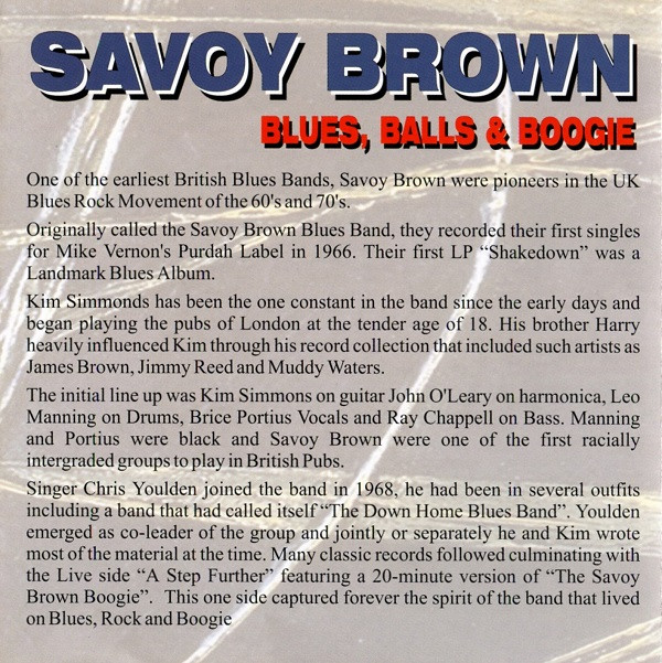 descargar álbum Savoy Brown - Blues Balls Boogie