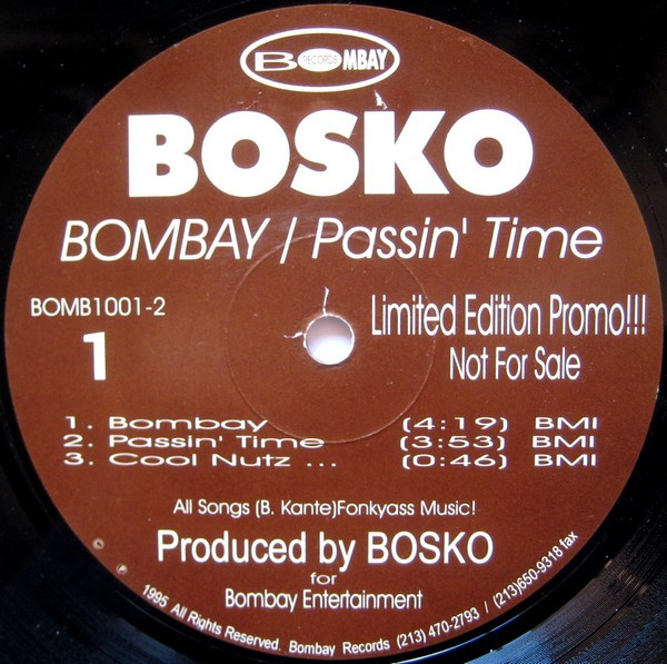 Bosko - Bombay / Passin' Time | Releases | Discogs