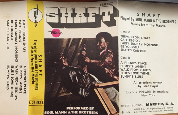 Soul Mann & The Brothers – Shaft (1973, Cassette) - Discogs