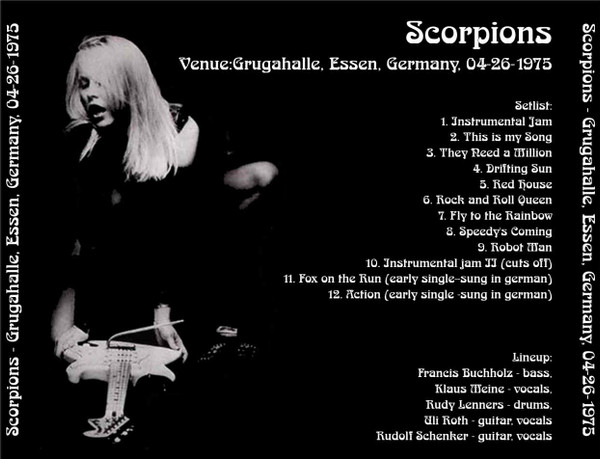ladda ner album Scorpions - Grugahalle Essen Germany 04 26 1975