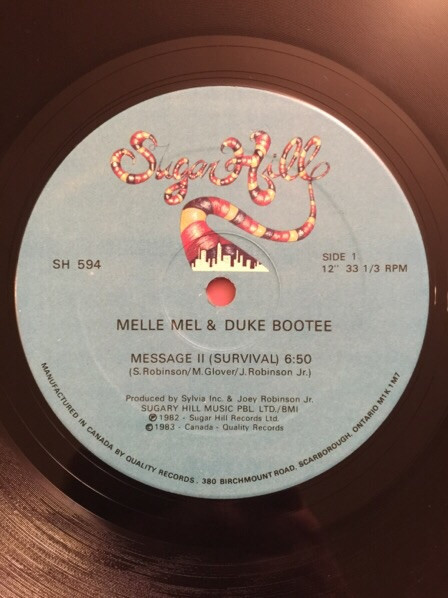 Melle Mel & Duke Bootee – Message II (Survival) (1983, Vinyl