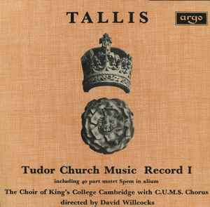 Thomas Tallis - Tudor Church Music Record 1 album cover