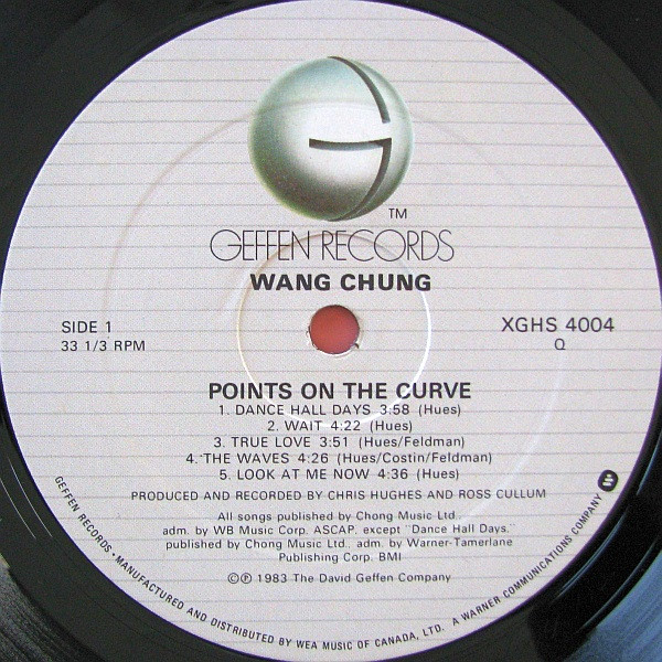 Wang Chung - Points On The Curve | Geffen Records (XGHS 4004) - 3