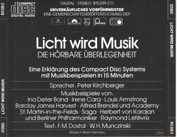 last ned album Various - Licht Wird Musik Die Hörbare Überlegenheit