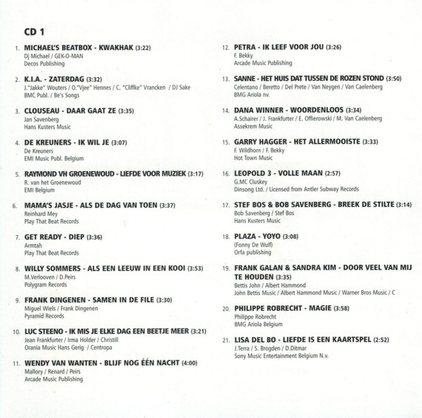 lataa albumi Various - 10 Jaar VTM 100 Nummer 1 Hits Tien Om Te Zien 8999
