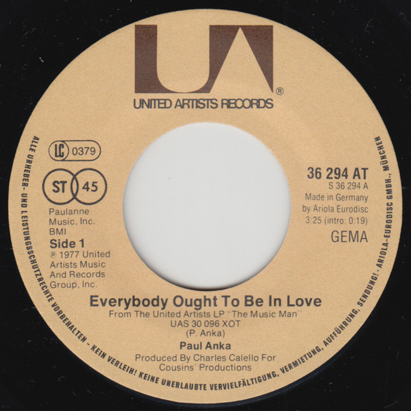 lataa albumi Paul Anka - Everybody Ought To Be In Love