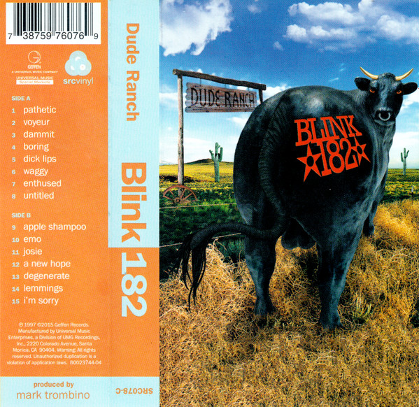 Blink-182 – Dude Ranch (2015, Red w/ White Ink, Cassette) - Discogs