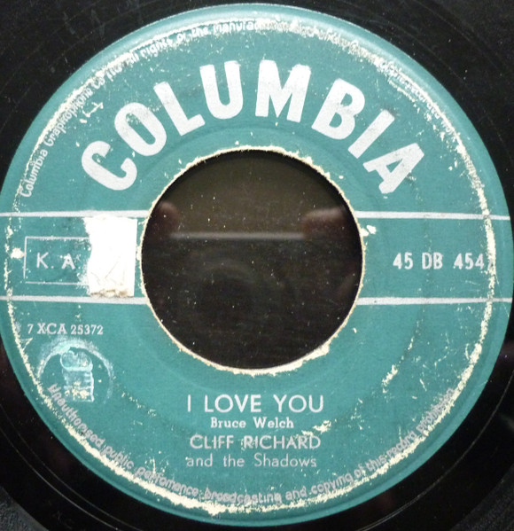 Cliff Richard And The Shadows – I Love You (1960, Vinyl) - Discogs