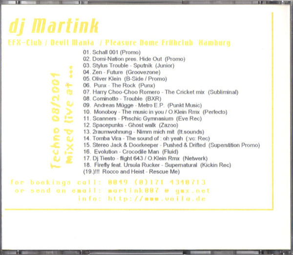 last ned album DJ Martink - Techno mixed live at