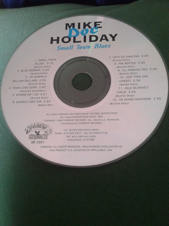 ladda ner album Mike Doc Holiday - Small Town Blues