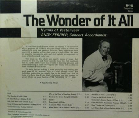 last ned album Andy Ferrier - The Wonder Of It All Hymns Of Yesteryear