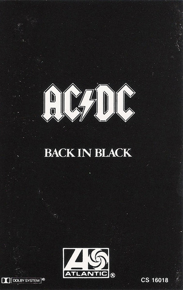 AC/DC – Back In Black (1980, Cassette) - Discogs