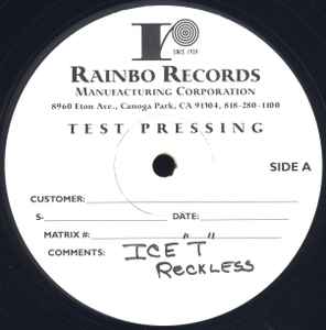 Ice-T, The Glove & Dave Storrs – Reckless / Tebitan Jam (Vinyl