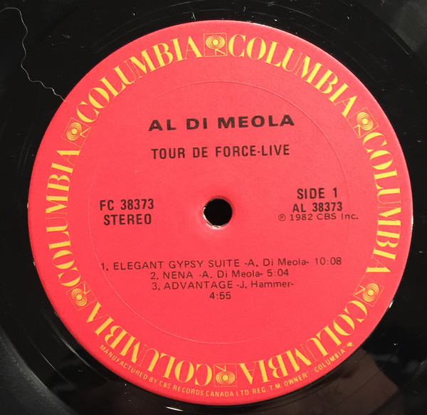 Al Di Meola - Tour De Force - "Live" | Columbia (FC 38373) - 4