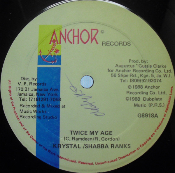 Krystal & Shabba Ranks – Twice My Age (1988, Vinyl) - Discogs
