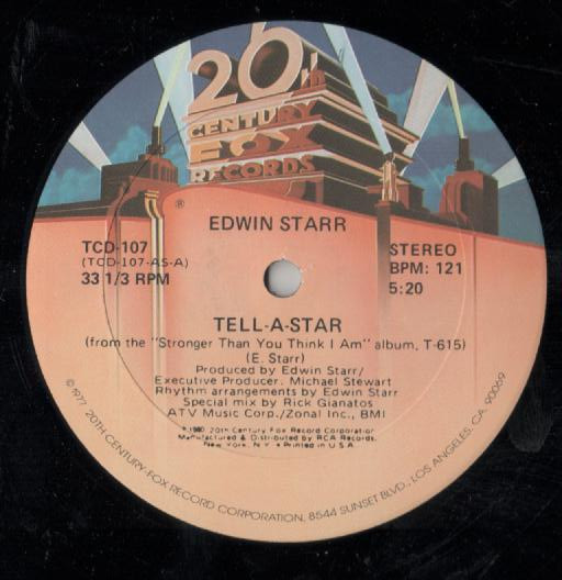 Edwin Starr – Tell-A-Star / Boop Boop Song (1980, Vinyl) - Discogs