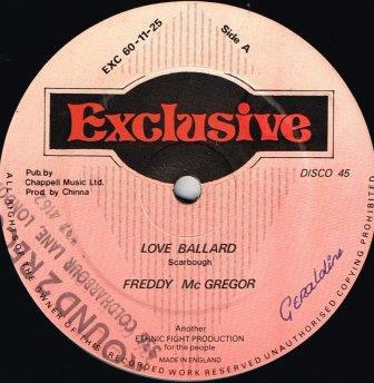 Freddie McGregor – Love Ballad (1978, Vinyl) - Discogs