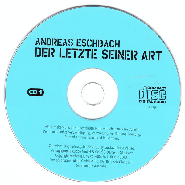 descargar álbum Andreas Eschbach Gelesen Von Martin May - Der Letzte Seiner Art