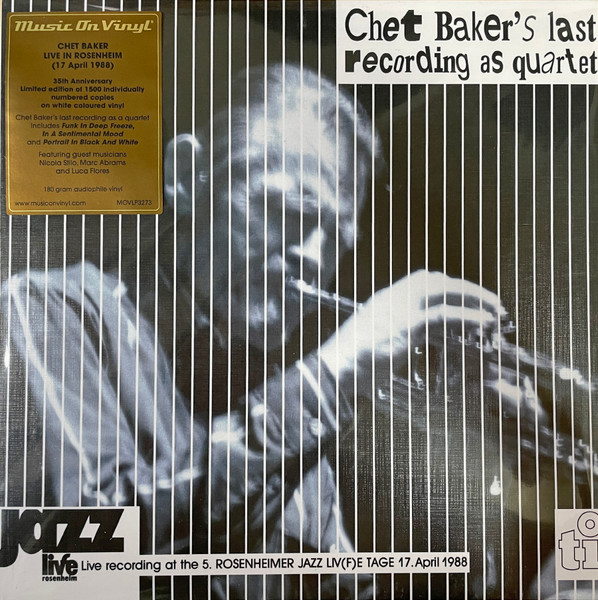 Chet Baker – Chet Baker's Last Recording As Quartet (1989, Vinyl 