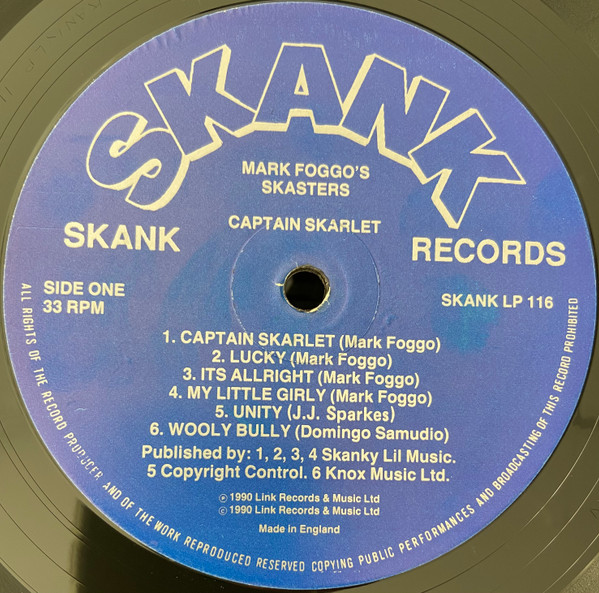 Mark Foggo's Skasters – Captain Skarlet (Live) (1990, Vinyl) - Discogs