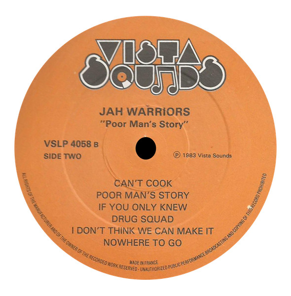 在庫処分大特価!!】 WARRIORS JAH / (フランス盤) STORY MAN'S POOR