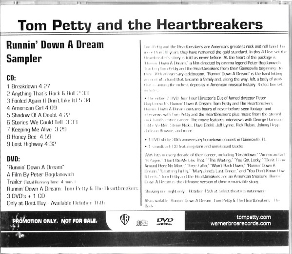 Tom Petty And The Heartbreakers – Runnin' Down A Dream (2007, DVD 