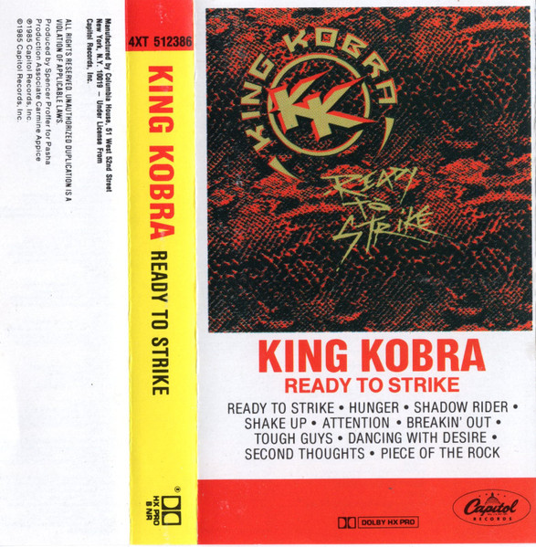 King Kobra – Ready To Strike (1985, Cassette) - Discogs