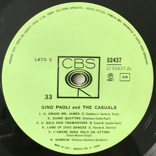 lataa albumi Gino Paoli And The Casuals - Gino Paoli And The Casuals
