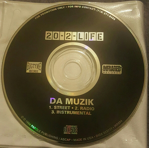 20-2-Life – Da Muzik (1994, CD) - Discogs