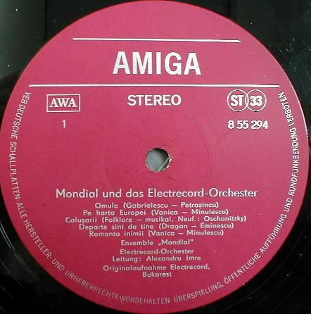 ladda ner album Mondial Und Das ElectrecordOrchester - Mondial Und Das Electrecord Orchester