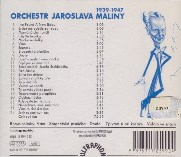 télécharger l'album Orchestr Jaroslava Maliny - 1939 1947
