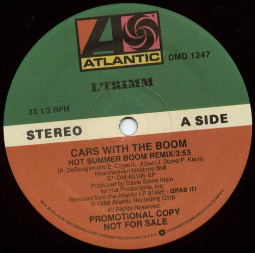 L Trimm Cars With The Boom 1988 Vinyl Discogs