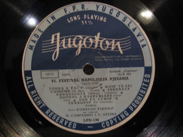 baixar álbum Aurelio Fierro - VI Festival Napuljskih Pjesama Napulj 1958