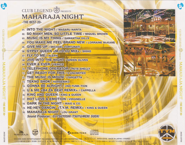 descargar álbum Various - Club Legend 20th Presents Maharaja Night The Best 20