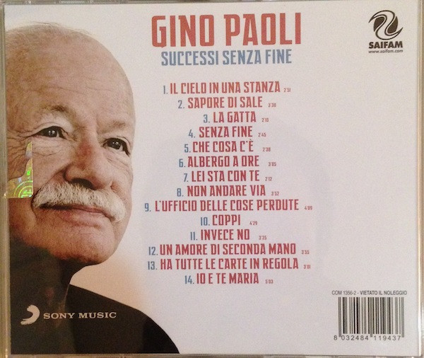 descargar álbum Gino Paoli - Successi Senza Fine