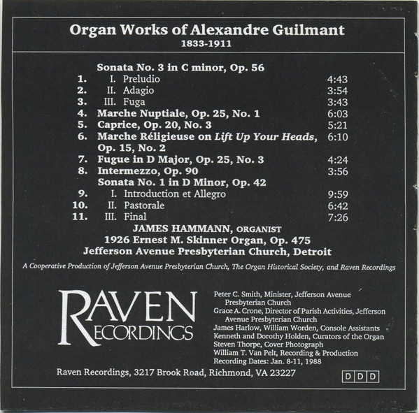 lataa albumi Alexandre Guilmant, James Hammann - Organ Works Of Alexandre Guilmant