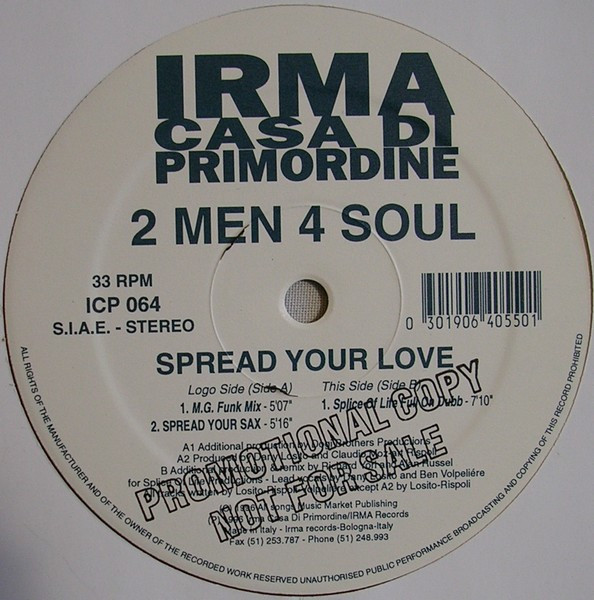 2 Men 4 Soul – Spread Your Love (1996, Vinyl) - Discogs