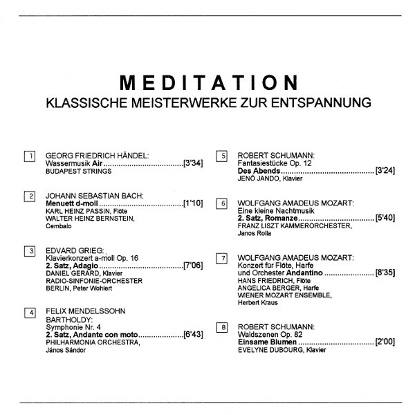 Album herunterladen Various - Meditation Klassische Meisterwerke Zur Entspannung