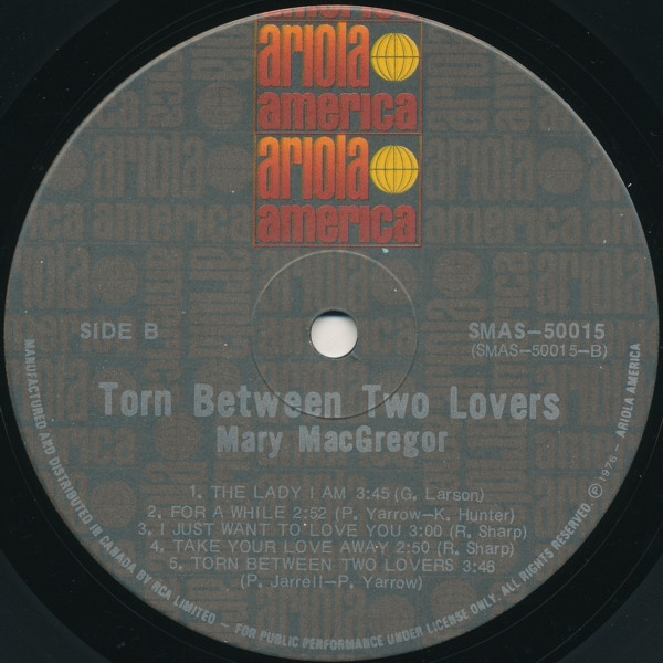 Mary MacGregor - Torn Between Two Lovers | Ariola America (SMAS-50015) - 5